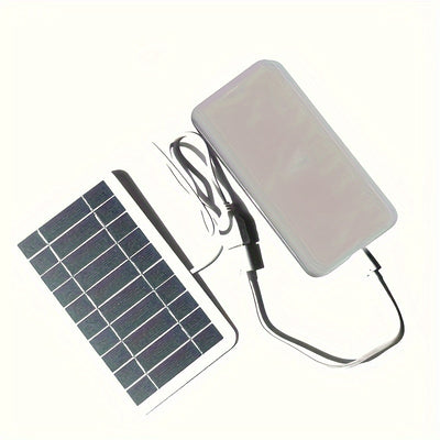 1pc Solar Portable Charging Panel Outdoor Waterproof Solar USB Charger Is Suitable For Outdoor Travel And Camping, Mobile Power, Mobile Phone Charging Bank, Flashlight, Fan