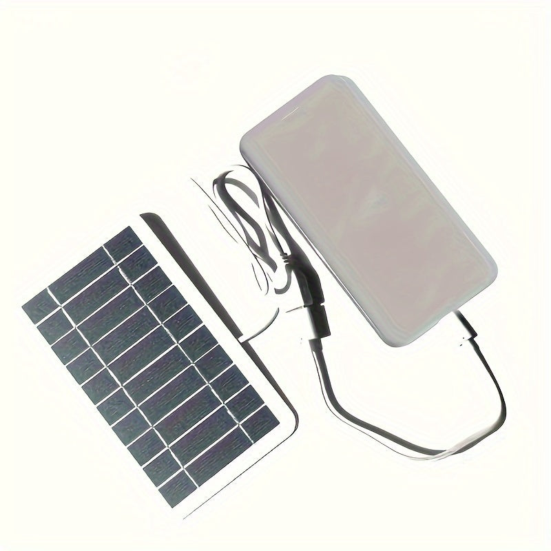 1pc Solar Portable Charging Panel Outdoor Waterproof Solar USB Charger Is Suitable For Outdoor Travel And Camping, Mobile Power, Mobile Phone Charging Bank, Flashlight, Fan