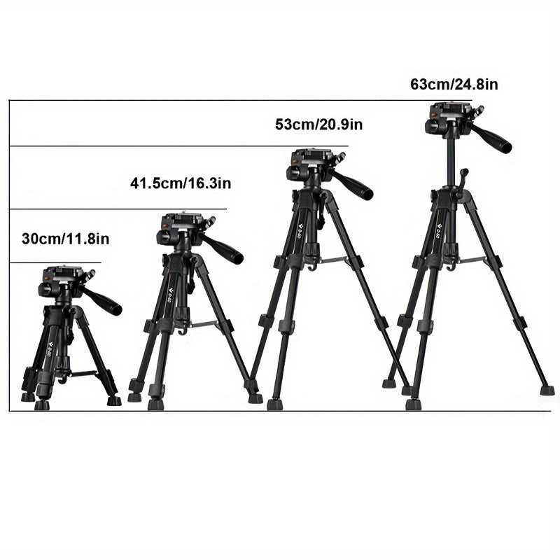 Professional Photography Camera Stand 360° Rotating Bracket Portable Stable Desktop Tripod SLR Camera Photography Video Live with Storage Bag Mobile Phone Clip