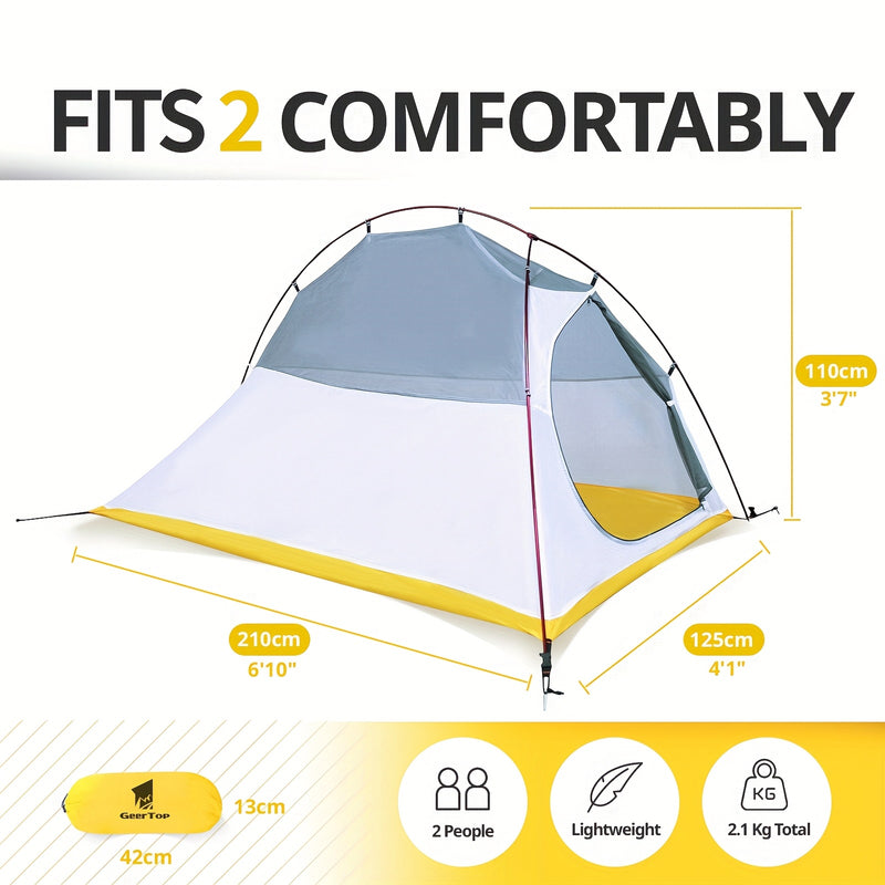 GEERTOP 2-Person Camping Tent, 3-4 Season Double Dome Tent, Ultralight for Outdoor Backpacking Hiking