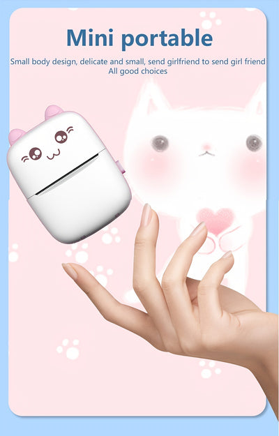 Student Mini Thermal Printer, ink-free mobile office, print labels, pictures, photos, file materials, connect to the phone download APP Android available, small pocket machine