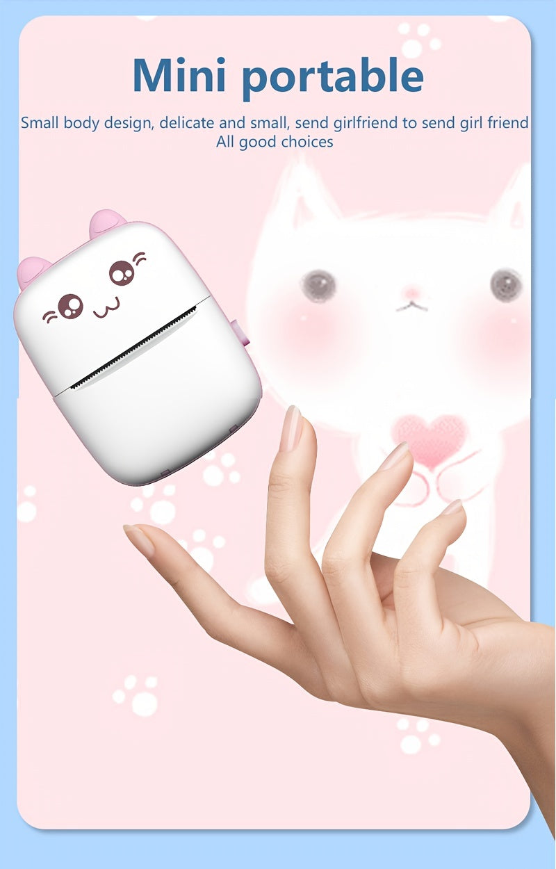 Student Mini Thermal Printer, ink-free mobile office, print labels, pictures, photos, file materials, connect to the phone download APP Android available, small pocket machine