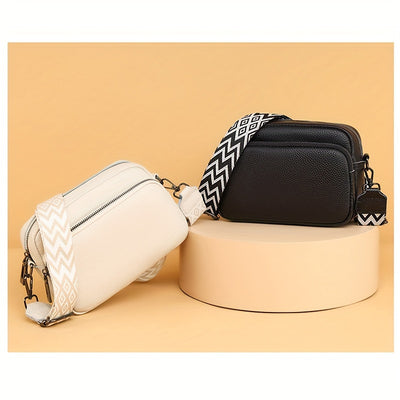 New Women's Small Square Bag, Versatile PU Travel Wallet Mobile Phone Bag, Casual Solid Color Small Handbag