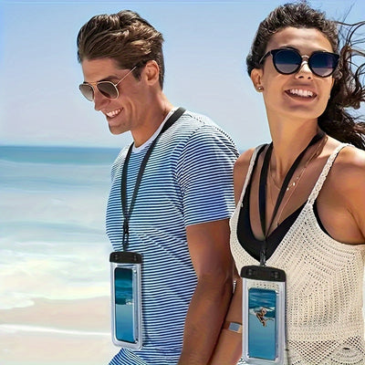 Glow-in-the-Dark Waterproof Phone Pouch for Swimming and Diving - Universal Sealed Dry Bag for Mobile Phones