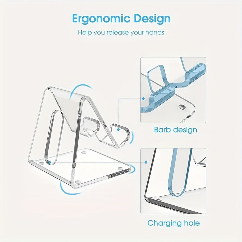 Acrylic Transparent Mobile Phone Stand Tablet Desktop Creative Watching TV Lazy Portable Multifunctional Mobile Phone Stand Simple Mobile Phone Stand Storage Rack