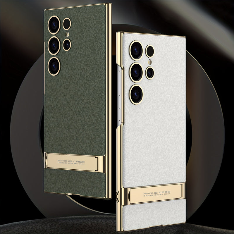 Artificial Leather Bracket Mobile Phone Case Protective Case For Samsung S24Ultra