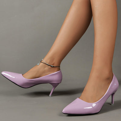 [Elegant Stiletto Heels] Elegant Pointed Toe Women's Solid Color Stiletto Heels - Lightweight Dress Pumps, Work Pumps