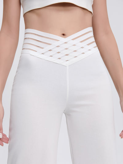 Summer Long Pants, Elegant Wide-Leg Flare Trousers