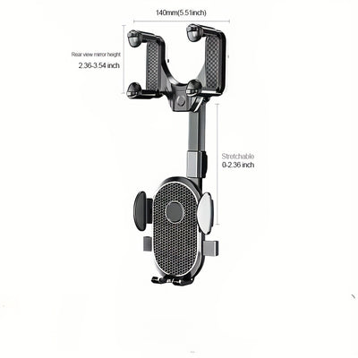 Auto Rearview Mirror Phone Holder in Car Mount Stand for CellPhone Car Mobile Support Rotating Adjustable Car SmartPhone Holder