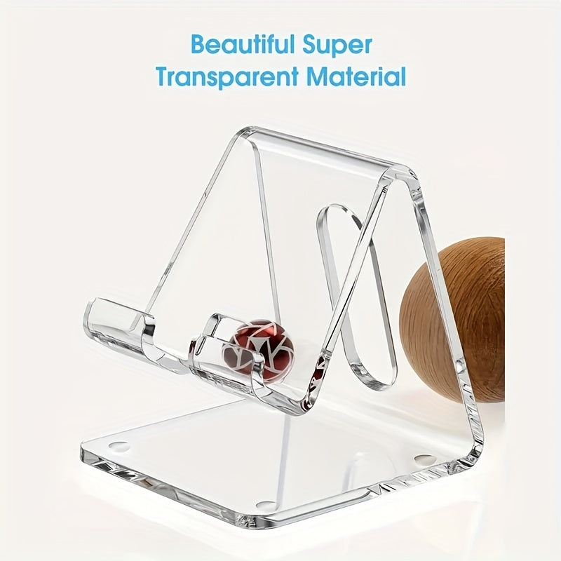 Acrylic Transparent Mobile Phone Stand Tablet Desktop Creative Watching TV Lazy Portable Multifunctional Mobile Phone Stand Simple Mobile Phone Stand Storage Rack