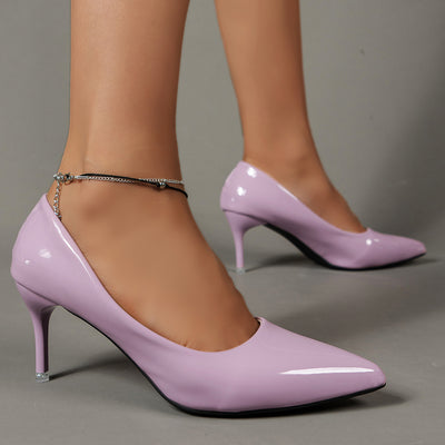 [Elegant Stiletto Heels] Elegant Pointed Toe Women's Solid Color Stiletto Heels - Lightweight Dress Pumps, Work Pumps