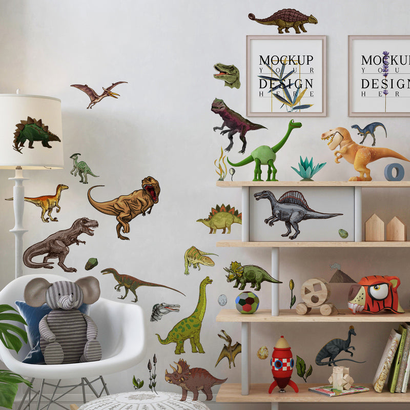 1 Set, Glow In The Dark, Dinosaur Wall Stickers, Removable Waterproof Stickers, Wall Decor For Living Room Bedroom, Home Decor
