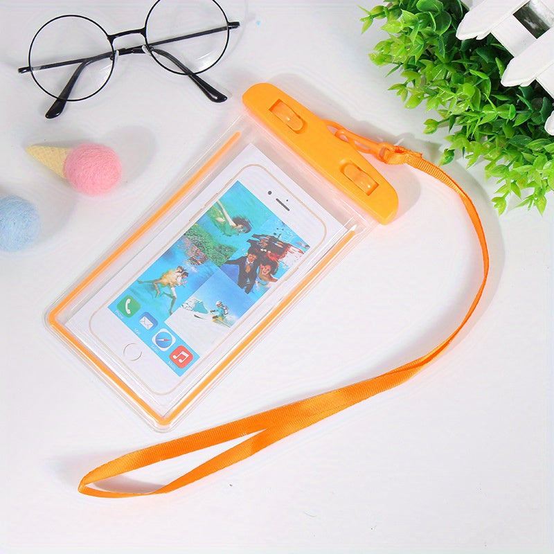 1pc/2pcs Waterproof Mobile Phone Bag for Outdoor Activities - Touch Screen Compatible, Lightweight and Transparent