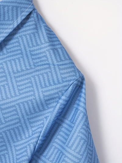 Mens 2Pcs Casual Summer Set - Breezy Short Sleeve Shirt with Matching Drawstring Shorts - Ideal for Vacation & Workout