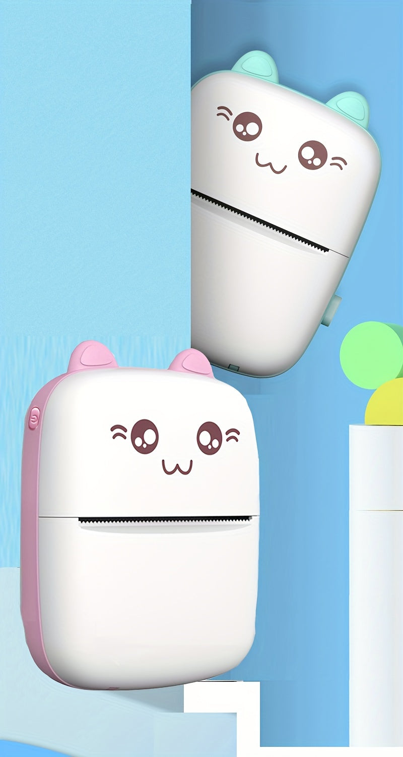 Student Mini Thermal Printer, ink-free mobile office, print labels, pictures, photos, file materials, connect to the phone download APP Android available, small pocket machine