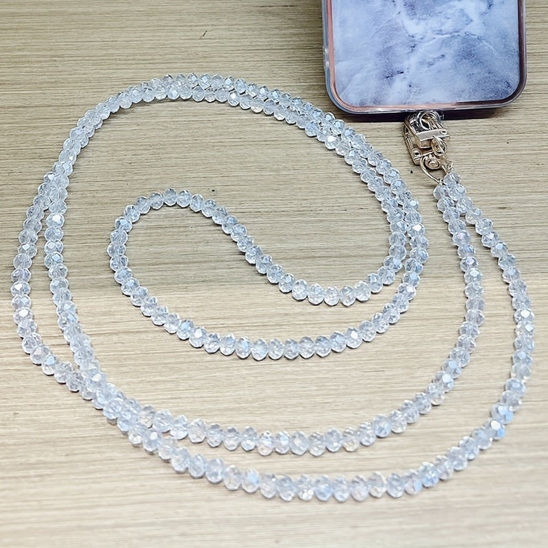 Shimmering Crystal Stone Chain Mobile Phone Lanyard - Add a Touch of Sparkle to Your Style!