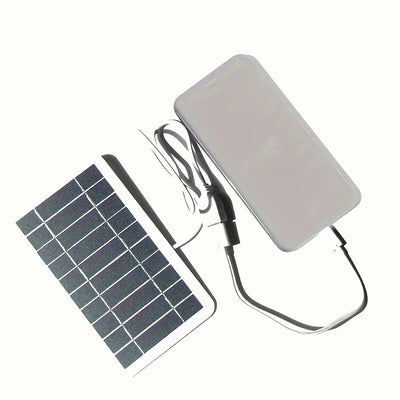 1pc Solar Portable Charging Panel Outdoor Waterproof Solar USB Charger Is Suitable For Outdoor Travel And Camping, Mobile Power, Mobile Phone Charging Bank, Flashlight, Fan
