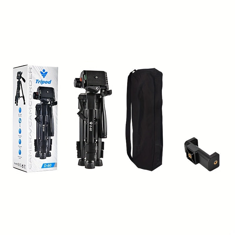 Professional Photography Camera Stand 360° Rotating Bracket Portable Stable Desktop Tripod SLR Camera Photography Video Live with Storage Bag Mobile Phone Clip