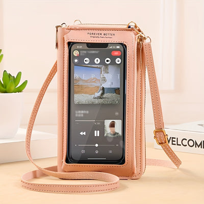 Touch Screen Mobile Phone Bag Female Cross Bag Anti-theft Multi-functional Shoulder Transparent Mini Small Bag Purse Mobile Phone Bag, Mommy Bag, Christmas, Halloween, Thanksgiving Day Gift