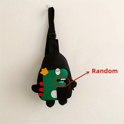 [Cute Cartoon Chest Bag Messenger] Dinosaur Chest Bag Boys And Girls Fashion Shoulder Bag Messenger Bag Cartoon Cute Mobile Coin Purse
