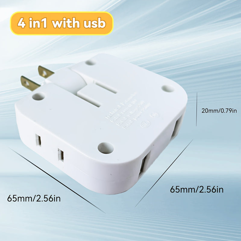 Compact Mobile Power Socket With USB Interface For Storage