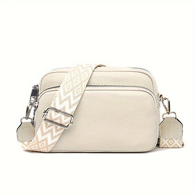 New Women's Small Square Bag, Versatile PU Travel Wallet Mobile Phone Bag, Casual Solid Color Small Handbag