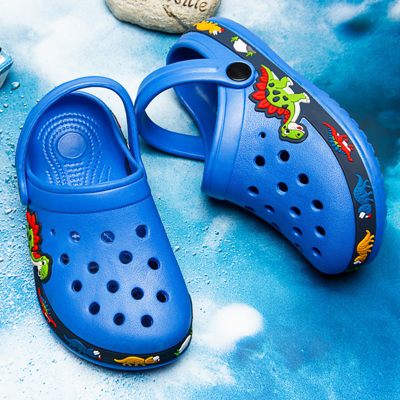 Boys & Girls Fun Cartoon Flip Flops - Water-Resistant Beach Slippers with Cushioned Comfort for Swimming Adventures