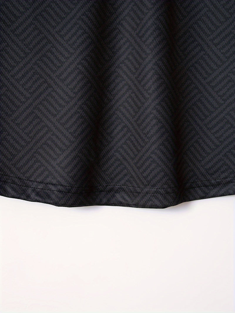 Mens 2Pcs Casual Summer Set - Breezy Short Sleeve Shirt with Matching Drawstring Shorts - Ideal for Vacation & Workout