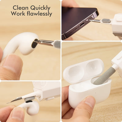 Eight-in-one Cleaning Kit For Computer Keyboard, Headphone Cleaning Brush, Tablet And Mobile Phone Cleaning Tool, Keycap Remover Set