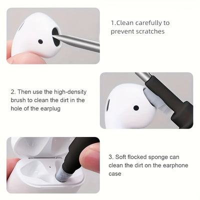Multifunctional Earphone Cleaning Brush Kit - Perfect For AirPods, Computer, Camera & Mobile Phones!