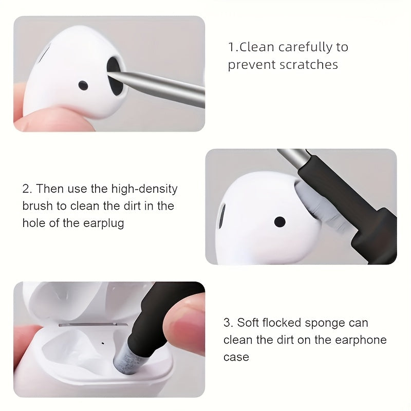 Multifunctional Earphone Cleaning Brush Kit - Perfect For AirPods, Computer, Camera & Mobile Phones!