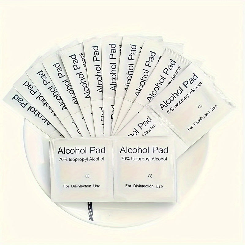 50pcs/100pcs 75% Alcohol Disinfection Cotton Sheets, Disposable Disinfection For Mobile Phone Screens And Lens Cleaning, Ear Canal Disinfection Alcohol Wipes