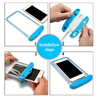 Glow-in-the-Dark Waterproof Phone Pouch for Swimming and Diving - Universal Sealed Dry Bag for Mobile Phones