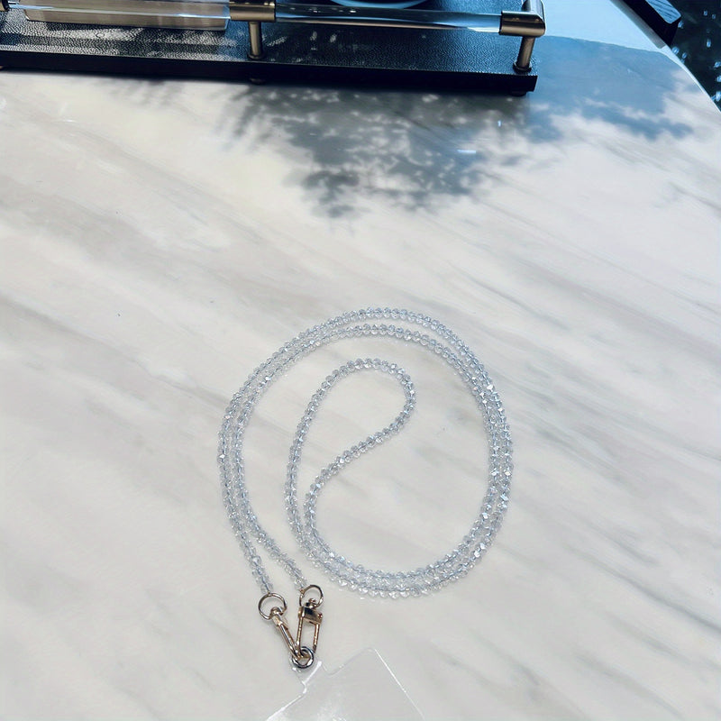 Shimmering Crystal Stone Chain Mobile Phone Lanyard - Add a Touch of Sparkle to Your Style!
