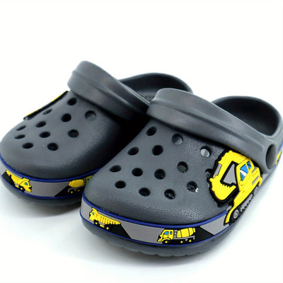 Boys & Girls Fun Cartoon Flip Flops - Water-Resistant Beach Slippers with Cushioned Comfort for Swimming Adventures