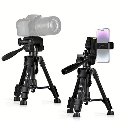 Professional Photography Camera Stand 360° Rotating Bracket Portable Stable Desktop Tripod SLR Camera Photography Video Live with Storage Bag Mobile Phone Clip