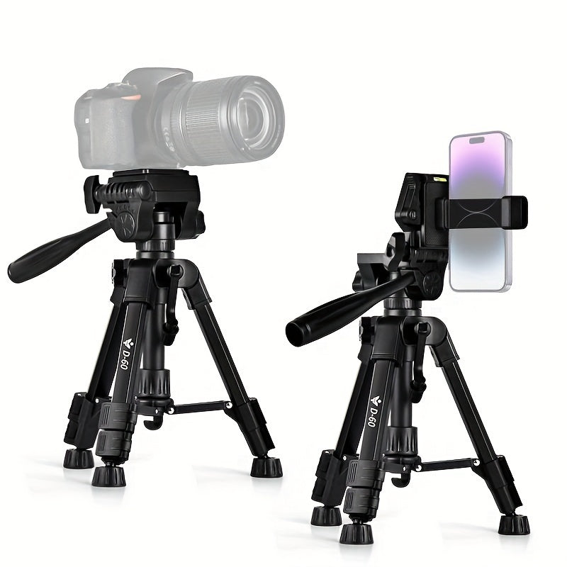 Professional Photography Camera Stand 360° Rotating Bracket Portable Stable Desktop Tripod SLR Camera Photography Video Live with Storage Bag Mobile Phone Clip