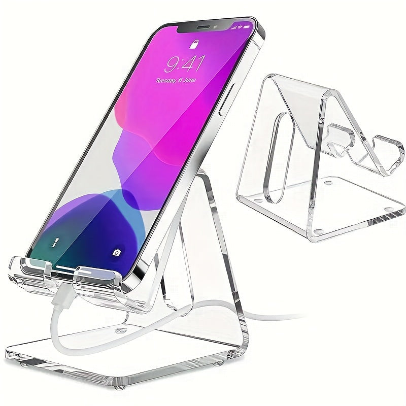 Acrylic Transparent Mobile Phone Stand Tablet Desktop Creative Watching TV Lazy Portable Multifunctional Mobile Phone Stand Simple Mobile Phone Stand Storage Rack